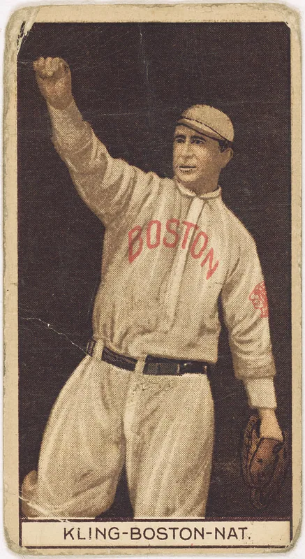 Front of Johnny Kling card, 1912 T207 Brown Background, catalog no. 91