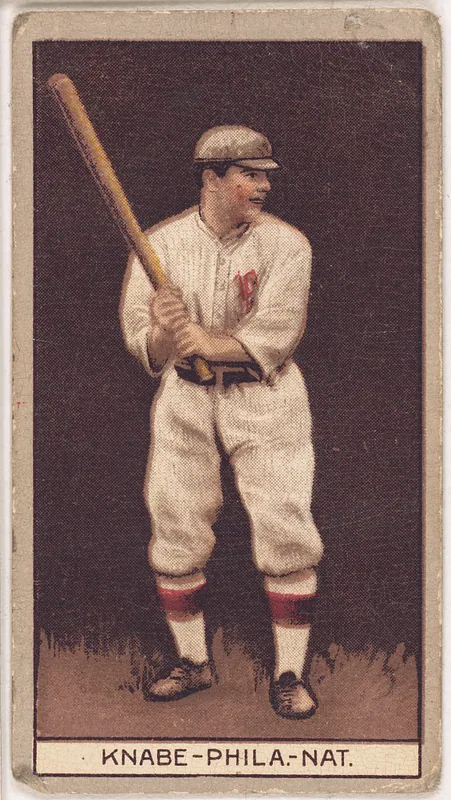 Front of Otto Knabe card, 1912 T207 Brown Background, catalog no. 92