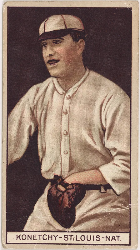 Front of Ed Konetchy card, 1912 T207 Brown Background, catalog no. 94