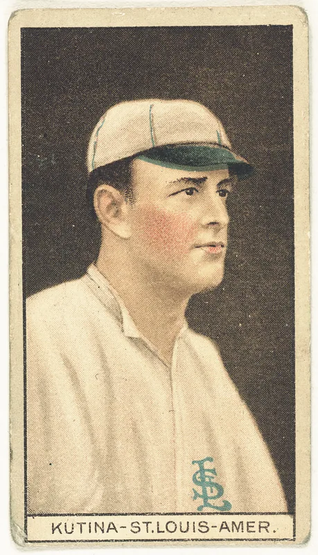 Front of Joseph Kutina card, 1912 T207 Brown Background, catalog no. 97