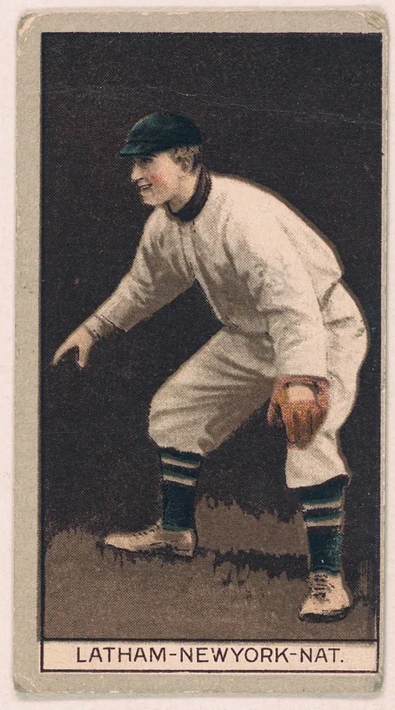 Front of Arlie Latham card, 1912 T207 Brown Background, catalog no. 100