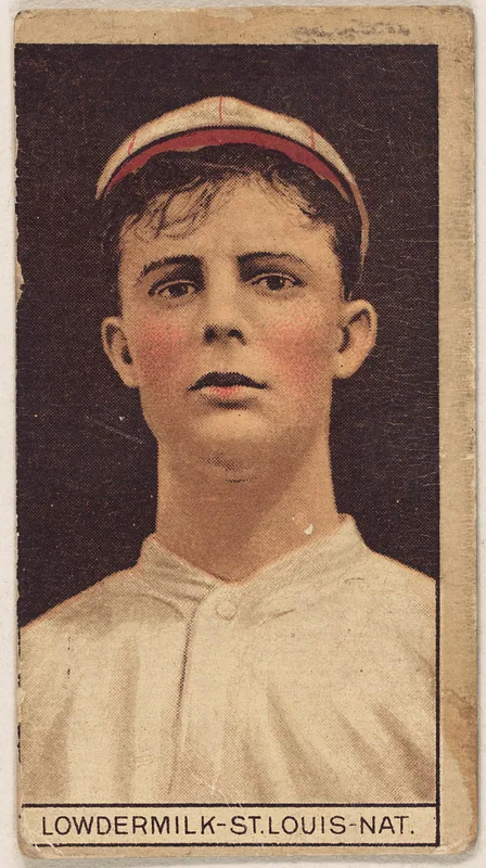 Front of Lou Lowdermilk card, 1912 T207 Brown Background, catalog no. 113
