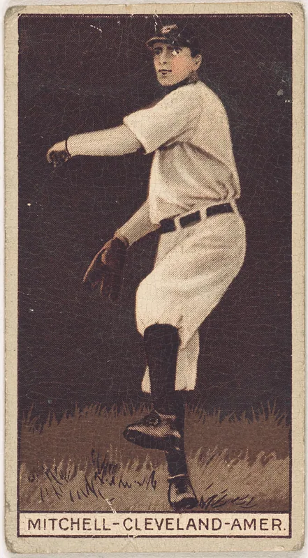Front of Willie Mitchell card, 1912 T207 Brown Background, catalog no. 130