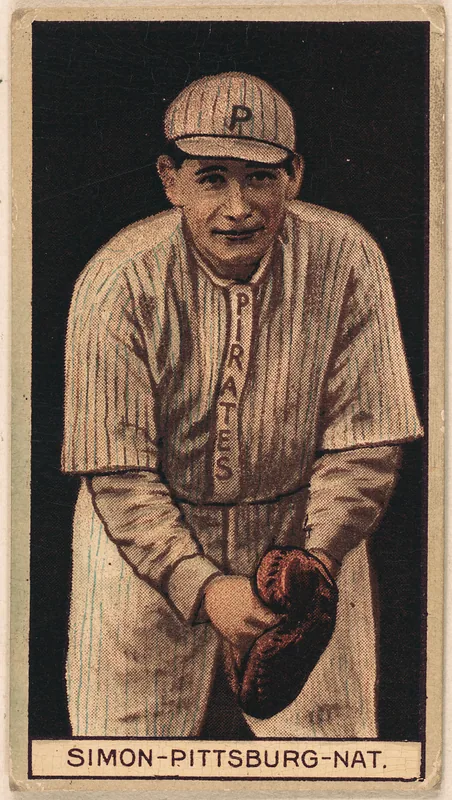 Front of Michael Simon card, 1912 T207 Brown Background, catalog no. 167