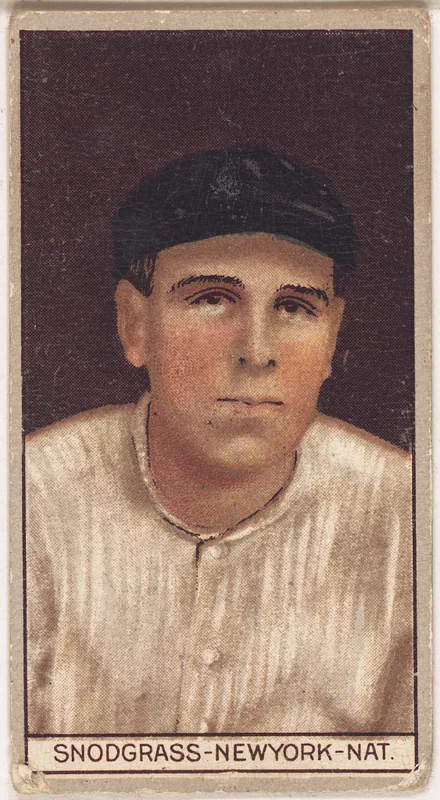 Front of Fred Snodgrass card, 1912 T207 Brown Background, catalog no. 170