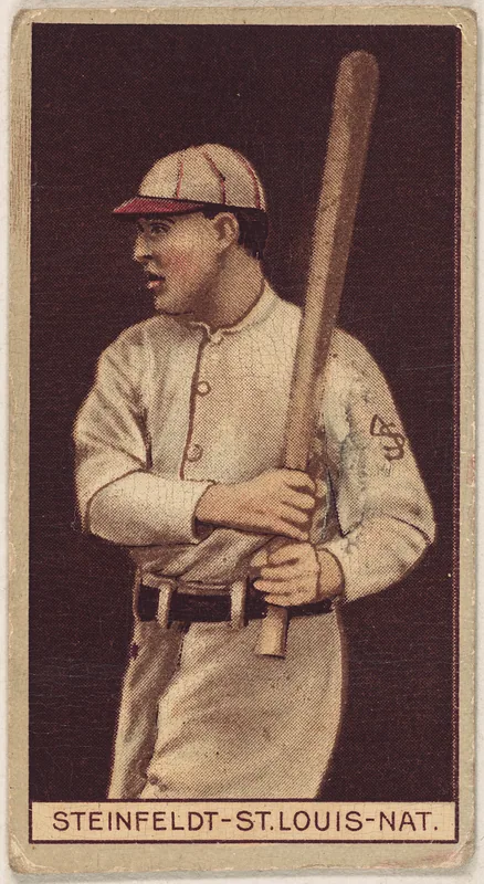 Front of Harry Steinfeldt card, 1912 T207 Brown Background, catalog no. 176