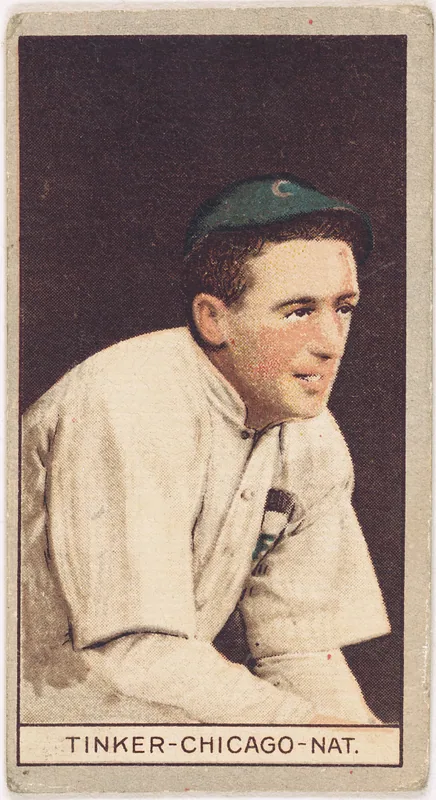 Front of Joe Tinker card, 1912 T207 Brown Background, catalog no. 184
