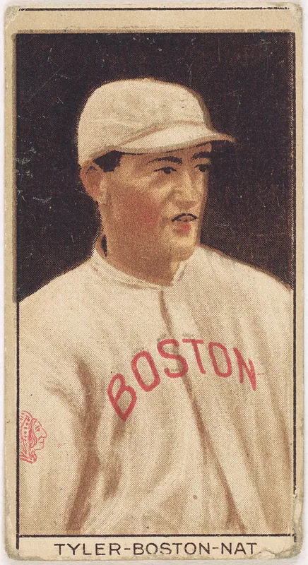 Front of Lefty Tyler card, 1912 T207 Brown Background, catalog no. 187