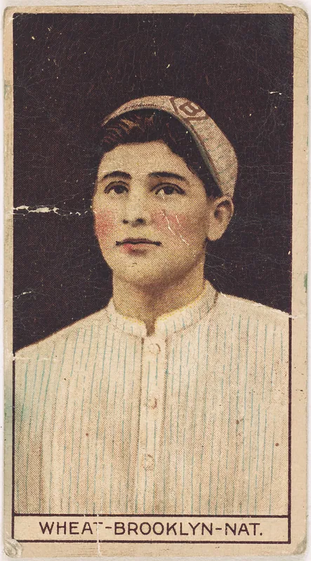 Front of Zack Wheat card, 1912 T207 Brown Background, catalog no. 194