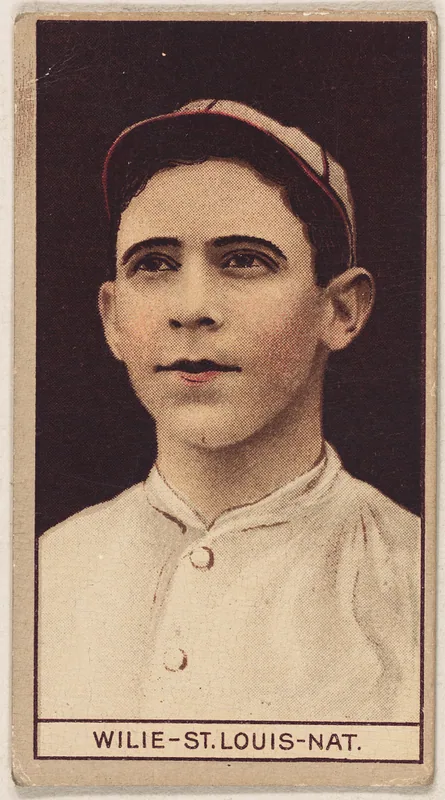 Front of Ernest Wilie card, 1912 T207 Brown Background, catalog no. 196