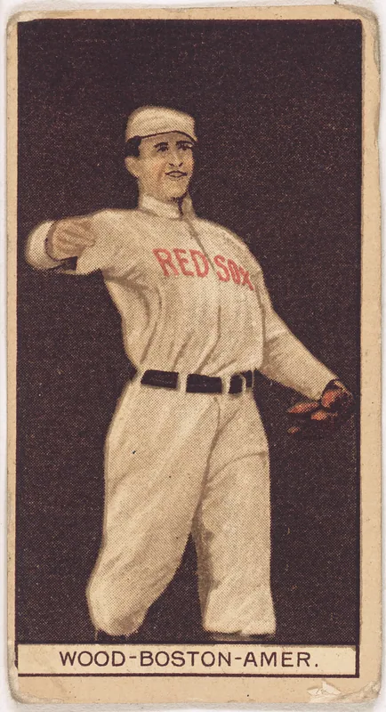 Front of Joe Wood card, 1912 T207 Brown Background, catalog no. 203