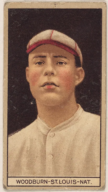 Front of Gene Woodburn card, 1912 T207 Brown Background, catalog no. 204