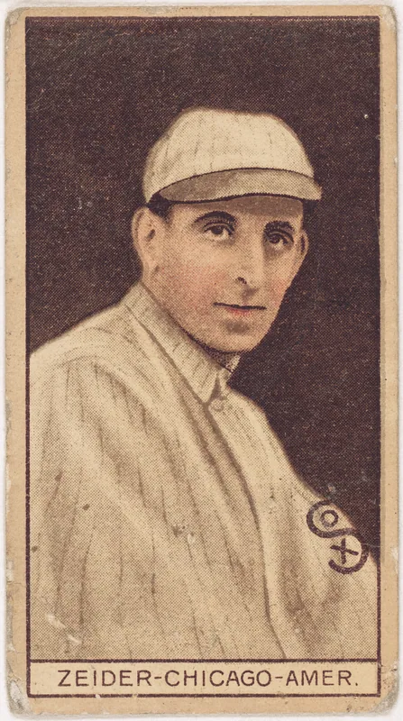 Front of Rollie Zeider card, 1912 T207 Brown Background, catalog no. 207