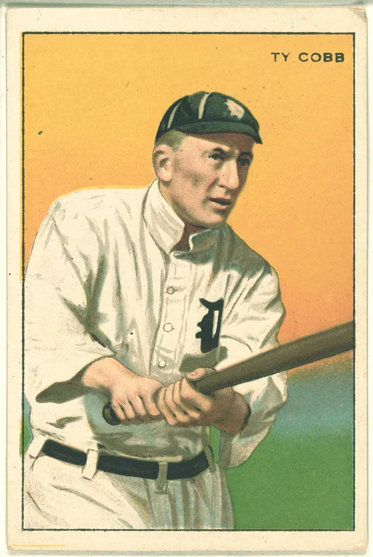 Front of Ty Cobb card, 1912 T227 Series of Champions, catalog no. 3