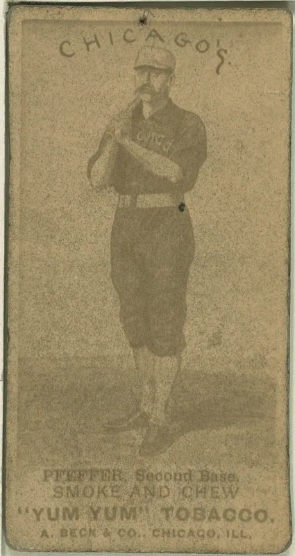 Front of Fred Pfeffer card, 1888 N403 Yum Yum, catalog no. 47