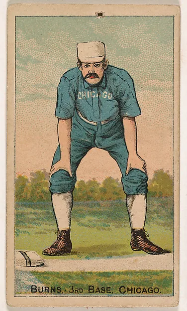 Front of Tom Burns card, 1887 N284 Gold Coin, catalog no. 18