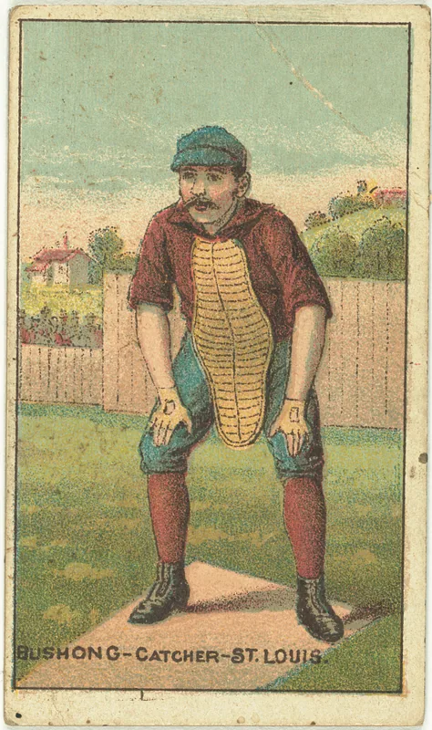 Front of Doc Bushong card, 1887 N284 Gold Coin, catalog no. 19