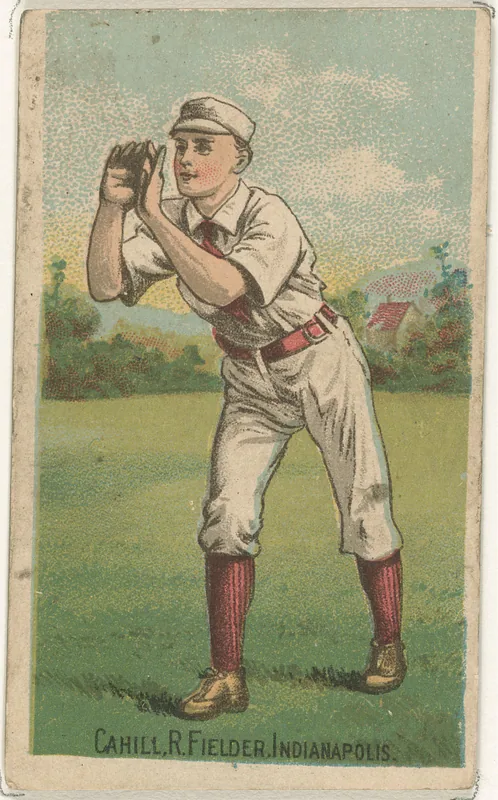 Front of John Cahill card, 1887 N284 Gold Coin, catalog no. 20