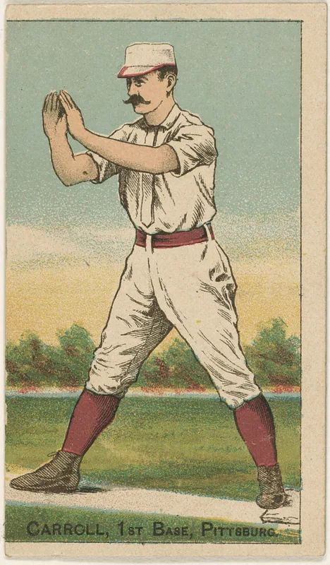 Front of Fred Carroll card, 1887 N284 Gold Coin, catalog no. 22