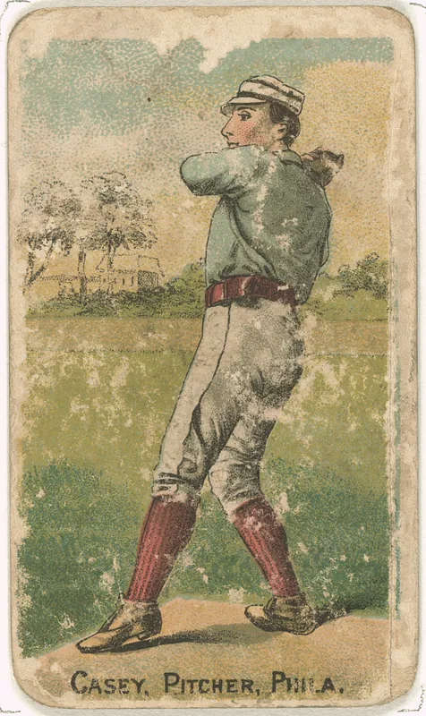Front of Dan Casey card, 1887 N284 Gold Coin, catalog no. 24