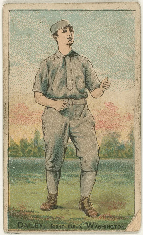 Front of Ed Dailey card, 1887 N284 Gold Coin, catalog no. 36