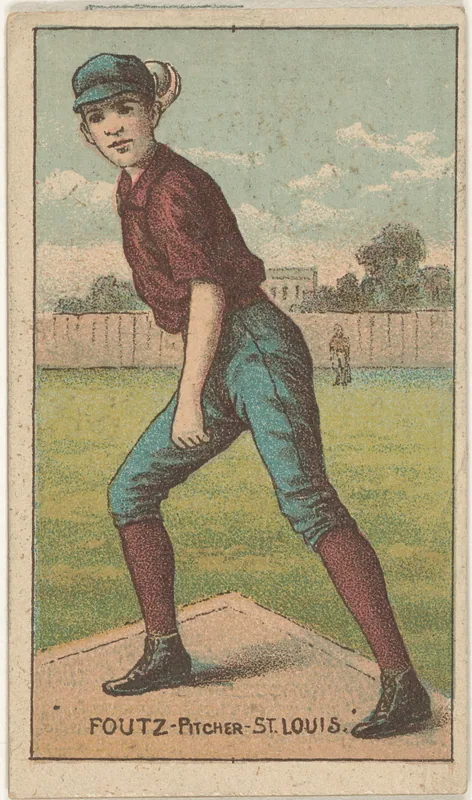 Front of Dave Foutz card, 1887 N284 Gold Coin, catalog no. 56