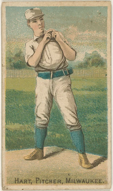 Front of Bill Hart card, 1887 N284 Gold Coin, catalog no. 69