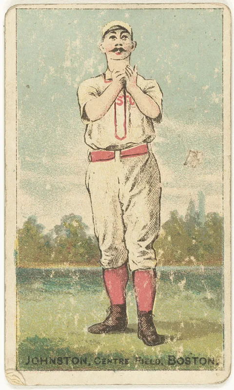 Front of Dick Johnston card, 1887 N284 Gold Coin, catalog no. 75