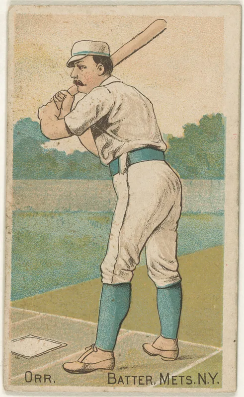 Front of Dave Orr card, 1887 N284 Gold Coin, catalog no. 103