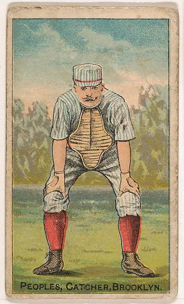 Front of Jimmy Peoples card, 1887 N284 Gold Coin, catalog no. 104