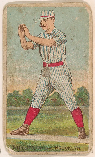 Front of Bill Phillips card, 1887 N284 Gold Coin, catalog no. 106