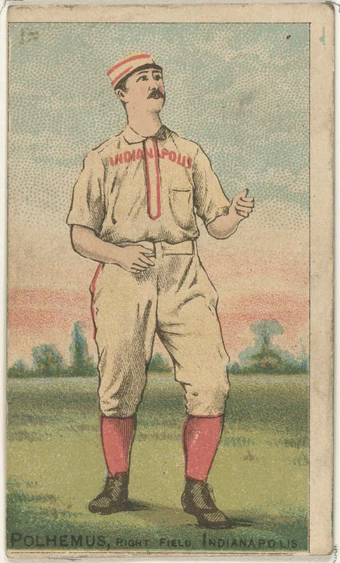 Front of Mark Polhemus card, 1887 N284 Gold Coin, catalog no. 107
