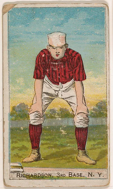 Front of Danny Richardson card, 1887 N284 Gold Coin, catalog no. 112