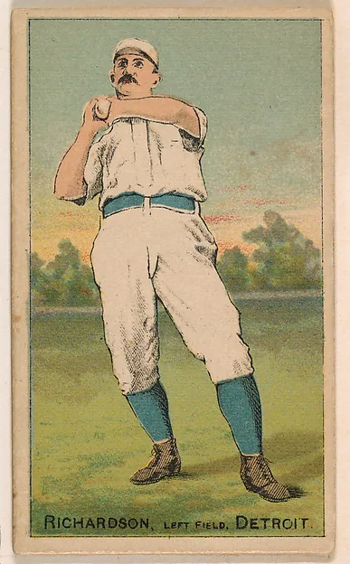 Front of Hardy Richardson card, 1887 N284 Gold Coin, catalog no. 114