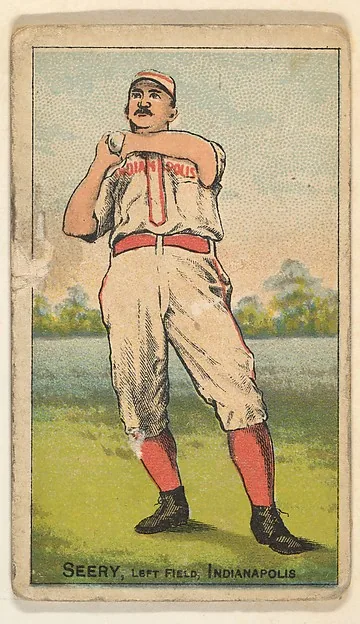 Front of Emmett Seery card, 1887 N284 Gold Coin, catalog no. 121