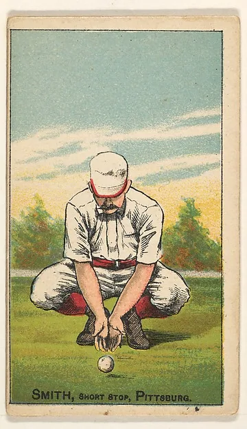 Front of Pop Smith card, 1887 N284 Gold Coin, catalog no. 123