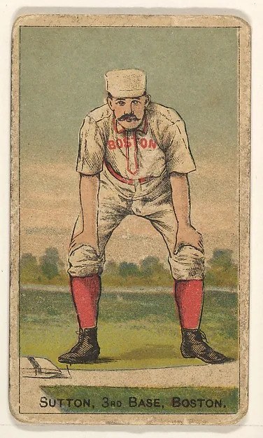 Front of Ezra Sutton card, 1887 N284 Gold Coin, catalog no. 128