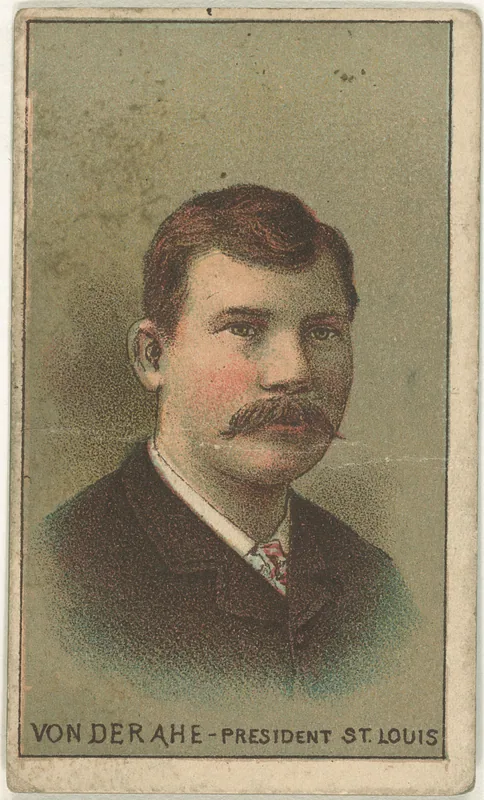 Front of Chris von der Ahe card, 1887 N284 Gold Coin, catalog no. 131