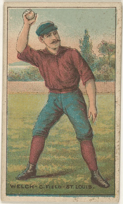 Front of Curt Welch card, 1887 N284 Gold Coin, catalog no. 134