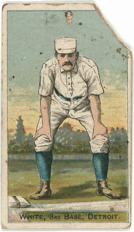 Front of Deacon White card, 1887 N284 Gold Coin, catalog no. 135