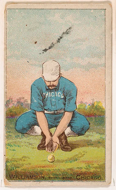 Front of Ned Williamson card, 1887 N284 Gold Coin, catalog no. 138