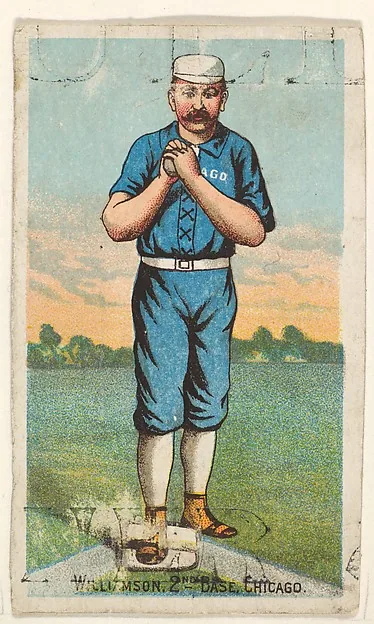 Front of Ned Williamson card, 1887 N284 Gold Coin, catalog no. 139