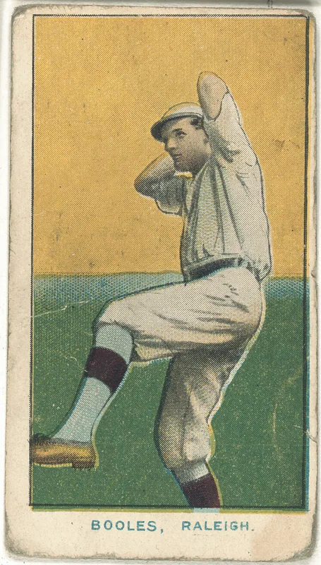 Front of Red Booles card, 1910 T209 Contentnea, catalog no. 2
