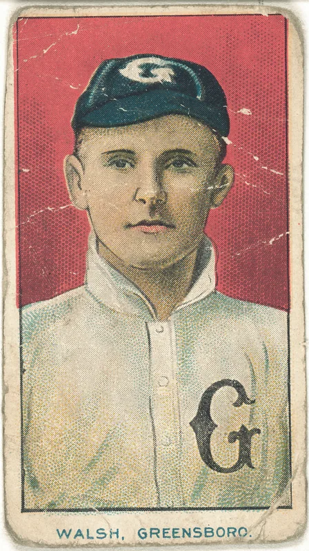 Front of Red Walsh card, 1910 T209 Contentnea, catalog no. 16
