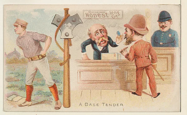 Front of A Base Tender card, 1893 N135 Duke, Talk of the Diamond, catalog no. 2