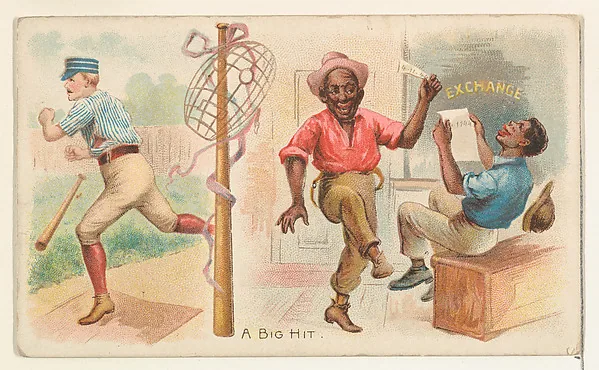 Front of A Big Hit card, 1893 N135 Duke, Talk of the Diamond, catalog no. 3