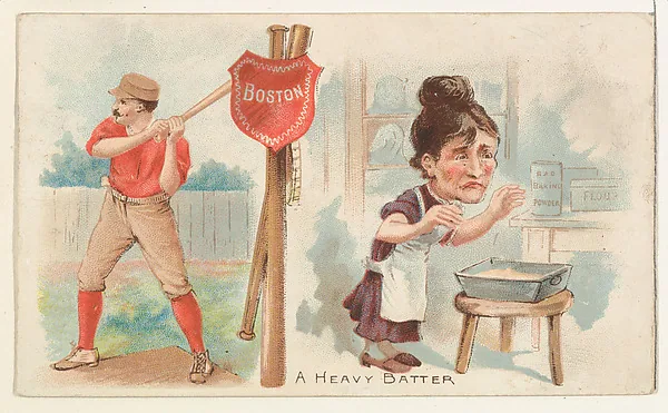 Front of A Heavy Batter card, 1893 N135 Duke, Talk of the Diamond, catalog no. 9