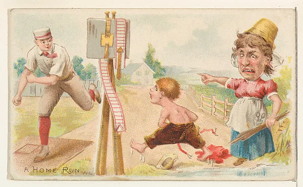 Front of A Home Run card, 1893 N135 Duke, Talk of the Diamond, catalog no. 10