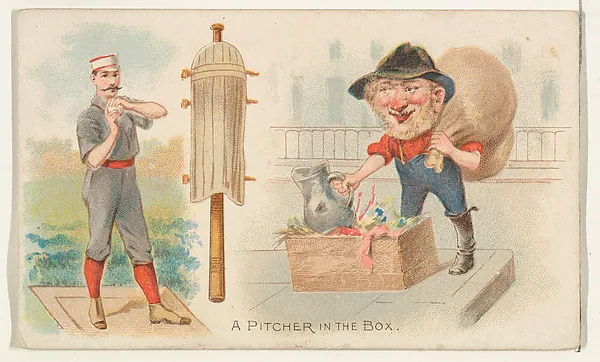Front of A Pitcher In The Box card, 1893 N135 Duke, Talk of the Diamond, catalog no. 14