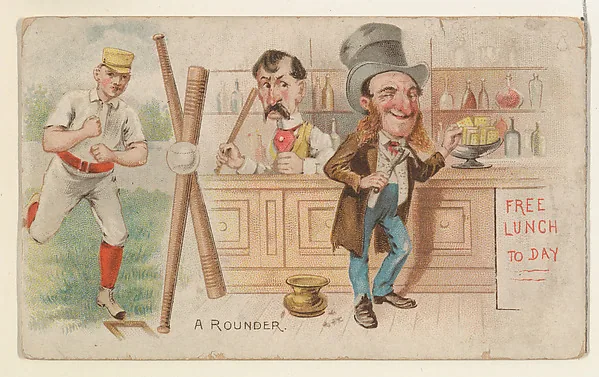 Front of A Rounder card, 1893 N135 Duke, Talk of the Diamond, catalog no. 16